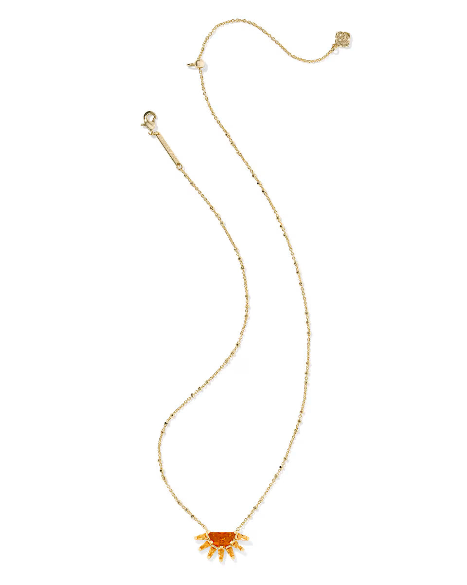 Samantha Sun Gold Short Pendant Necklace