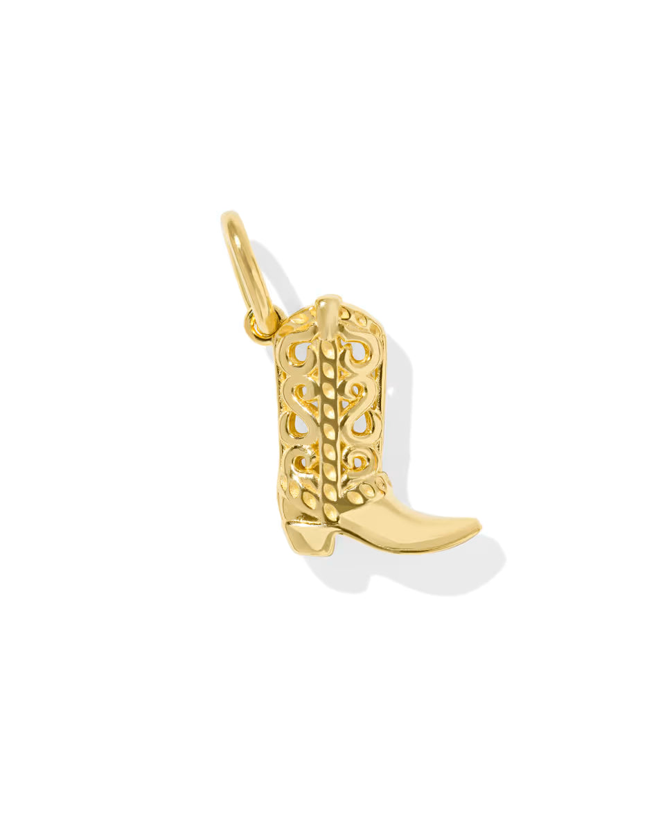 Cowboy Boot Accent Charm in Sterling Silver