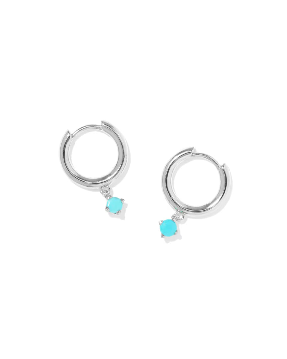 Maisie Sterling Silver January Huggie Earrings