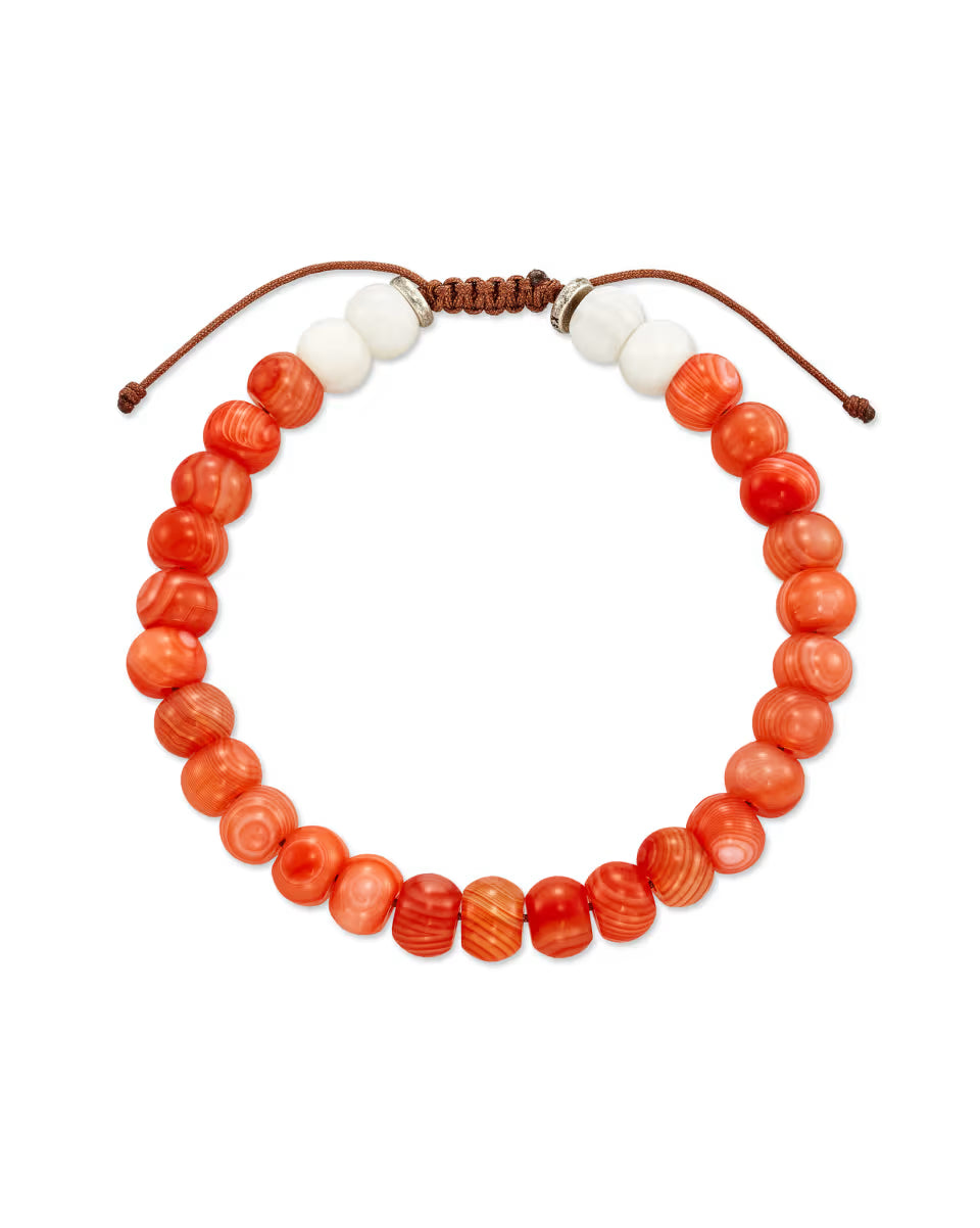 Cade Oxidized Sterling Silver Corded Bracelet in Turquoise Jasper