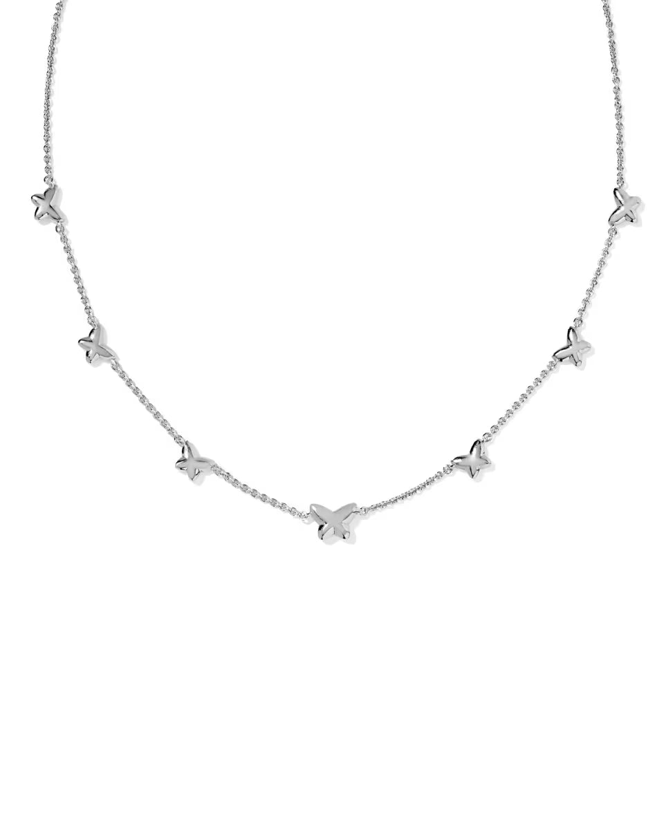 Lillia Butterfly Gold Enamel Strand Necklace