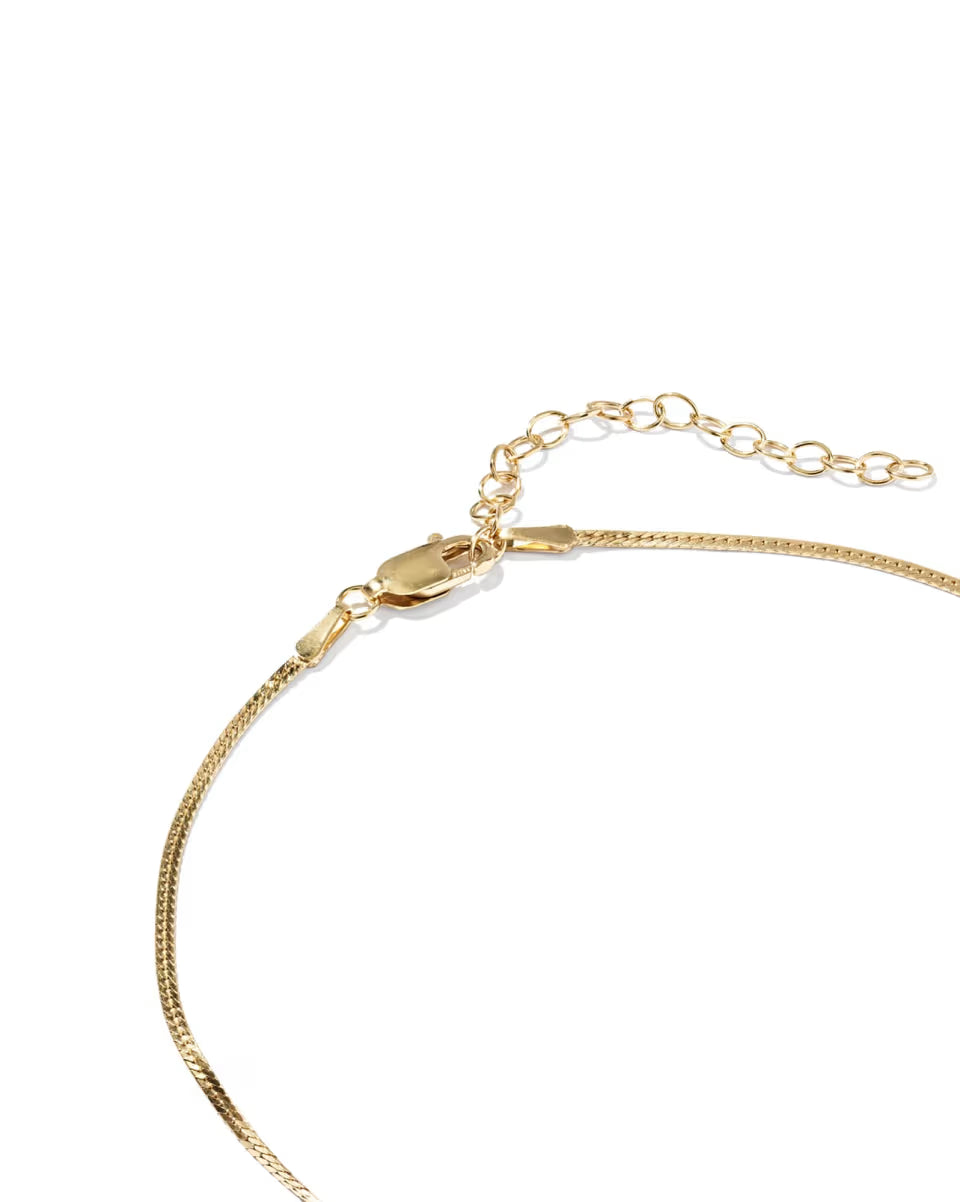 Herringbone 14k Gold-Filled Chain Anklet