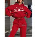 Women's Casual Sweat Suit - Long Sleeve Hoodie & Sweatpants with Pockets, Geometric Pattern Knit Set, Comfortable for Autumn/Winte