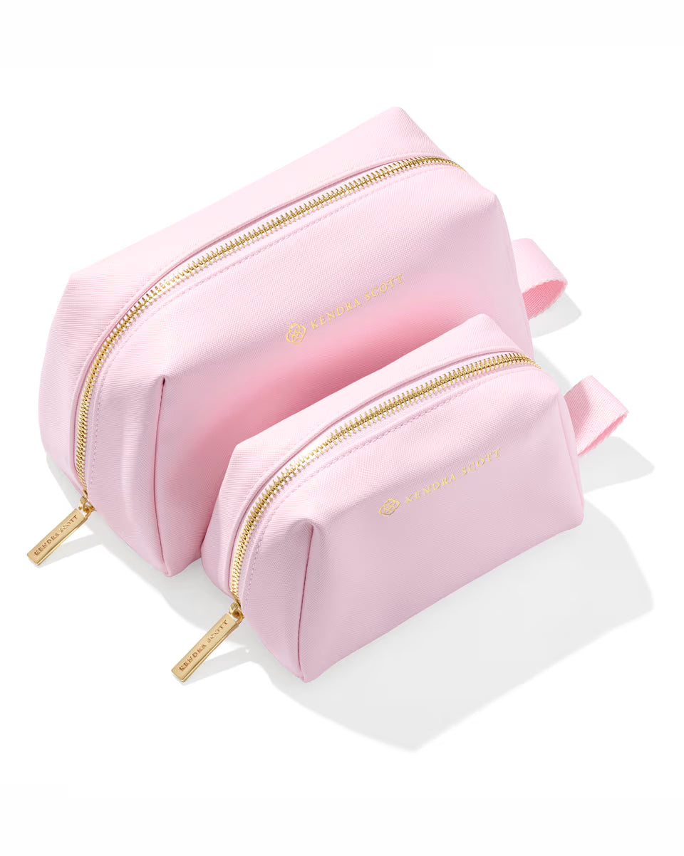 Small Cosmetic Zip Case in Hot Pink