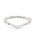 Jaclyn 14k White Gold Band Ring in White Diamond