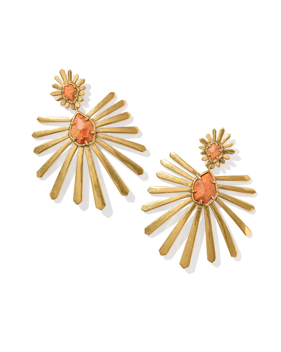 Starla Vintage Gold Statement Earrings