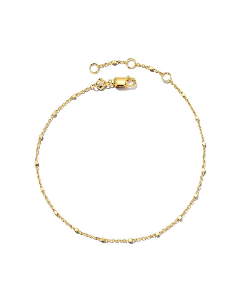 Single Satellite Chain Bracelet in 18k Yellow Gold Vermeil