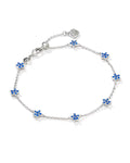Sierra Silver Star Crystal Delicate Chain Bracelet