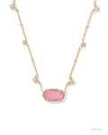 Disney | Kendra Scott Gold Mickey Mouse Elisa Short Pendant Necklace in Hot Pink Drusy