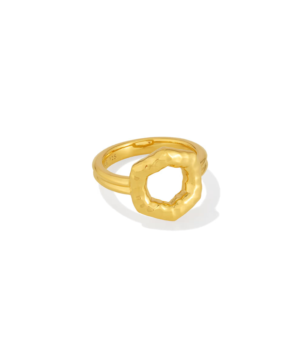 Davie 18k Gold Vermeil Open Frame Ring