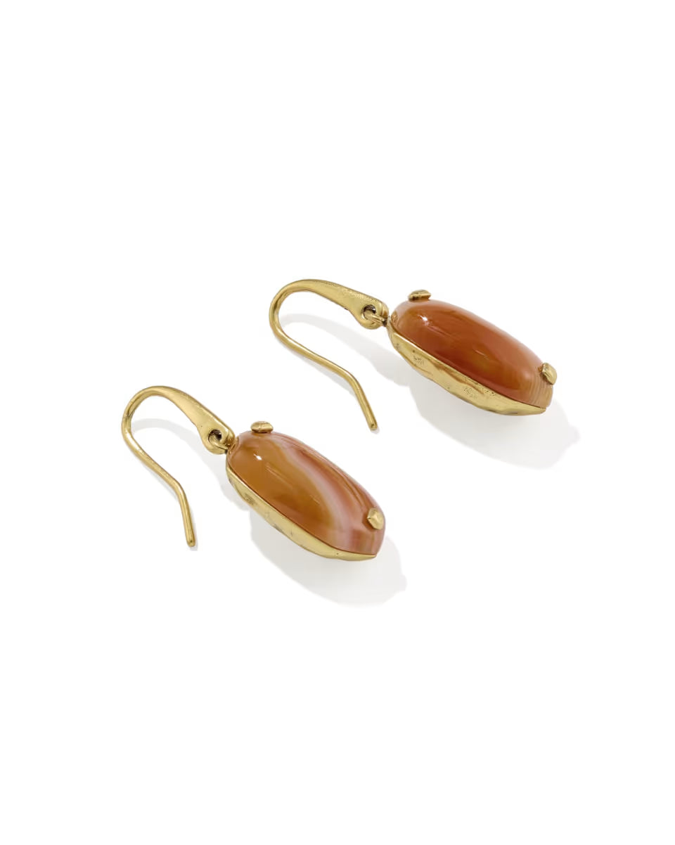 Lee Riveted Gold Drop Earrings