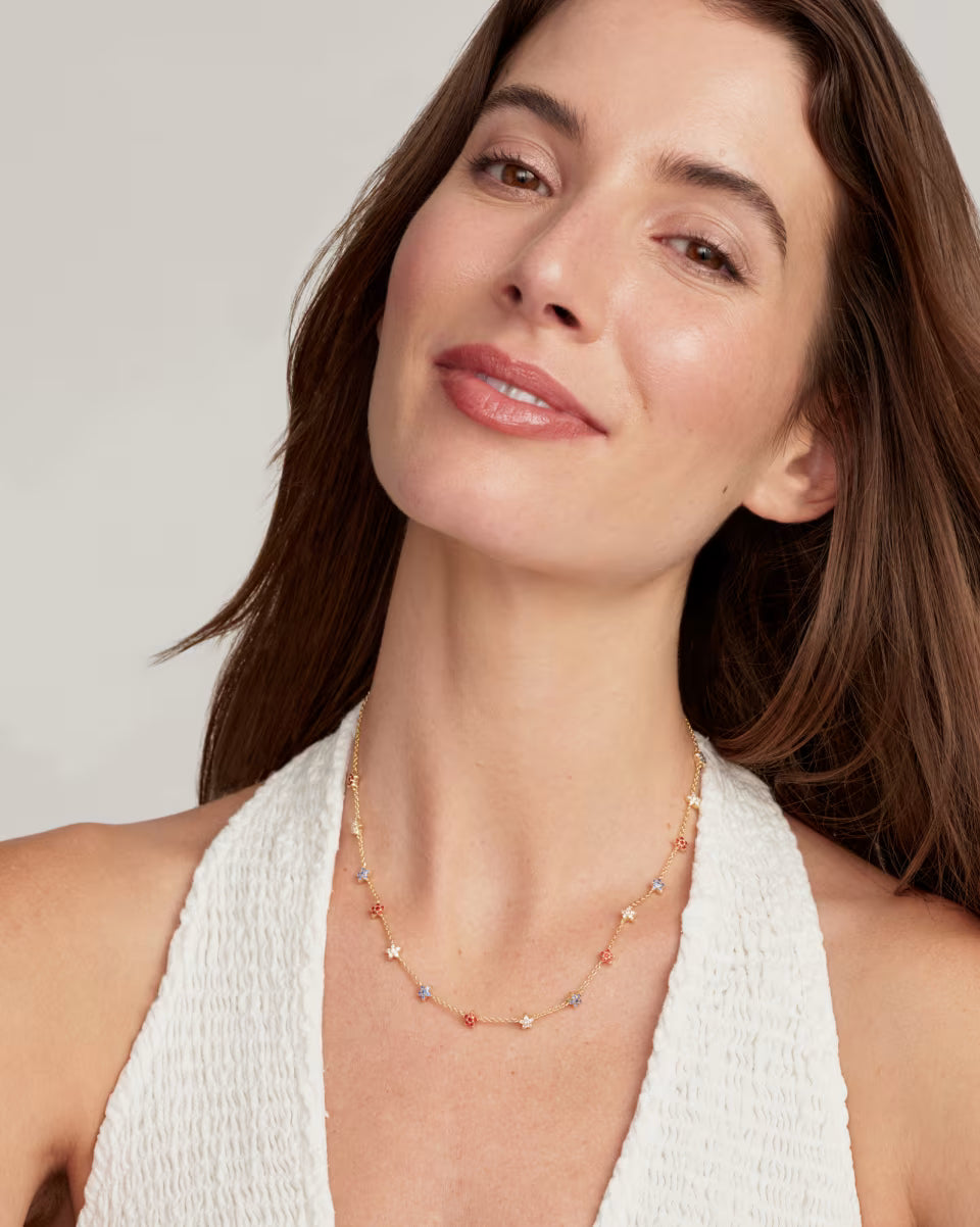 Sierra Star Gold Crystal Strand Necklace