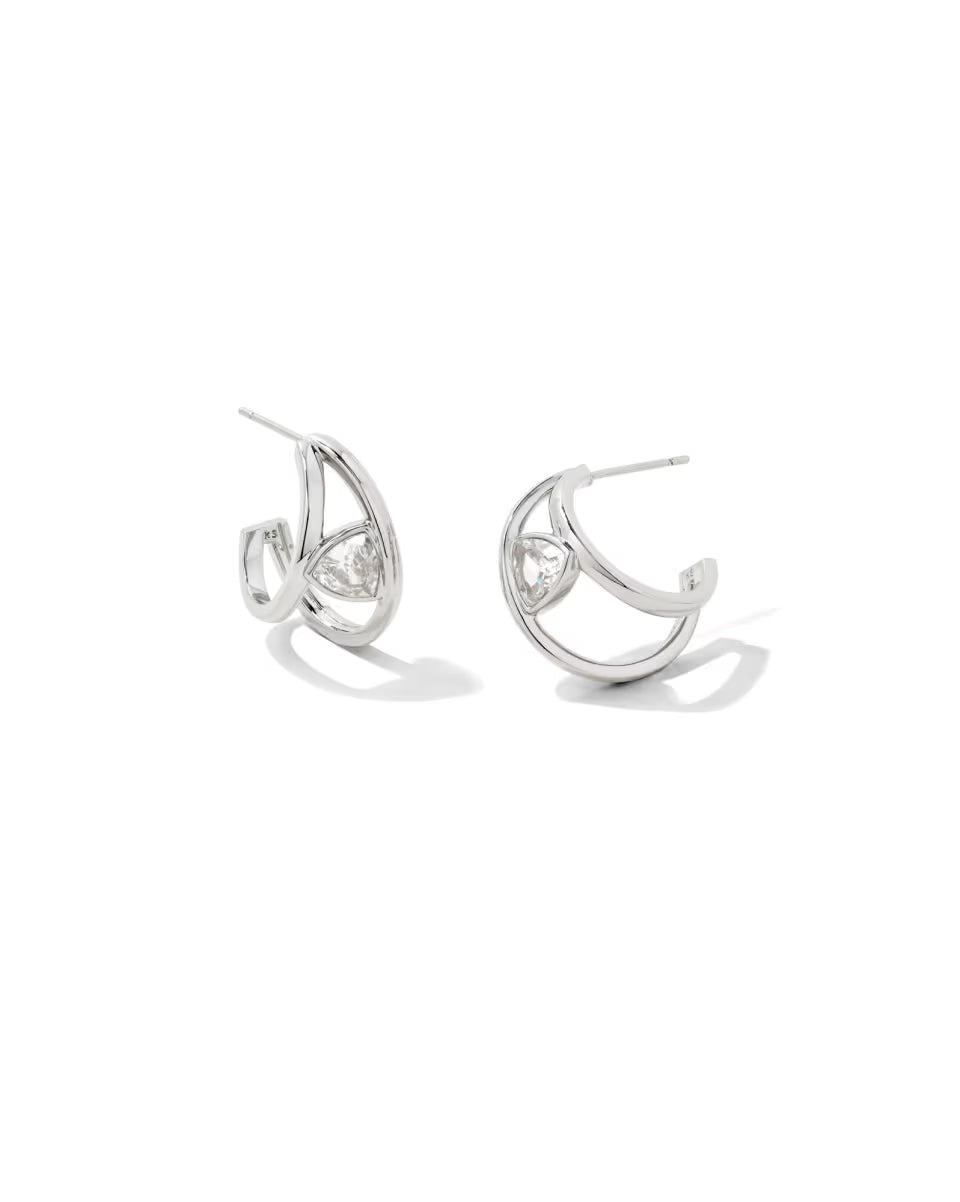 Arden Silver Huggie Earrings