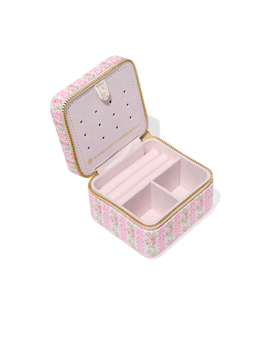 Kendra Scott x LoveShackFancy Small Zip Gold Jewelry Case