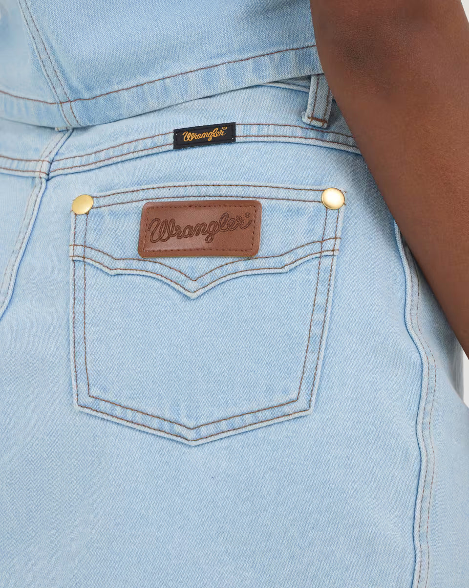 Wrangler® x Yellow Rose by Kendra Scott 70's Fitted Denim Skirt