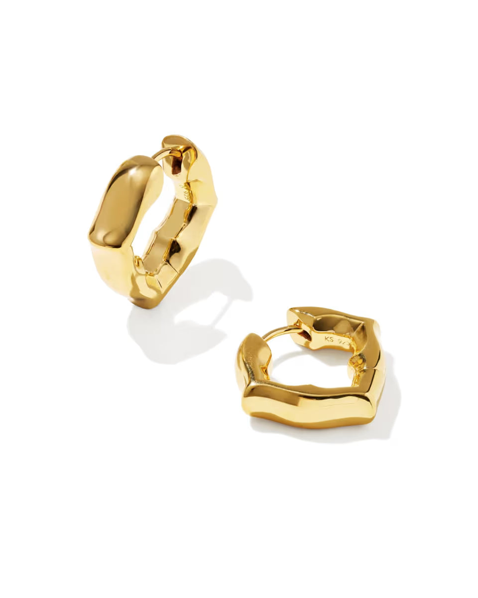 Dira Open Frame Sterling Silver Huggie Earrings