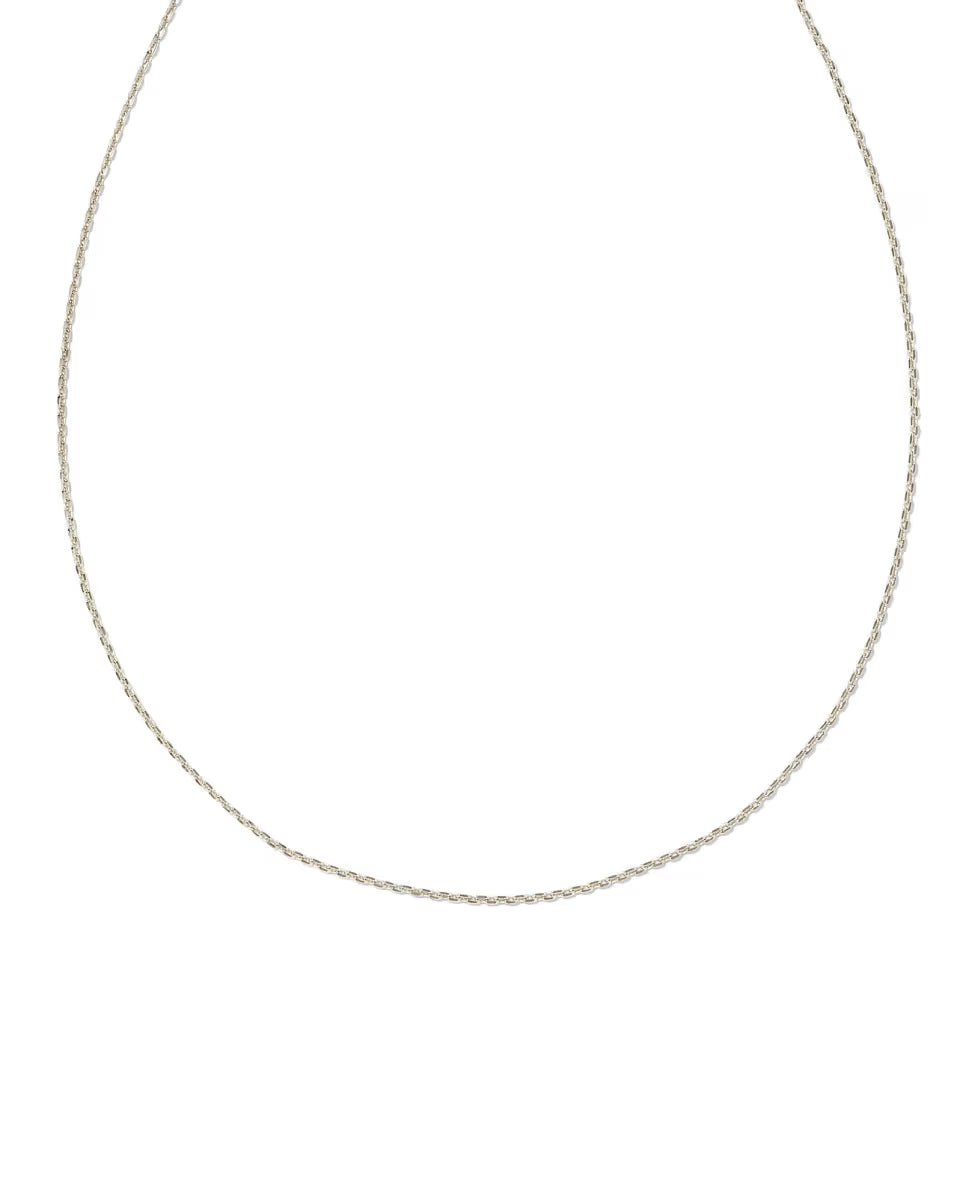 22 Inch Thin Chain Necklace in 18k Gold Vermeil