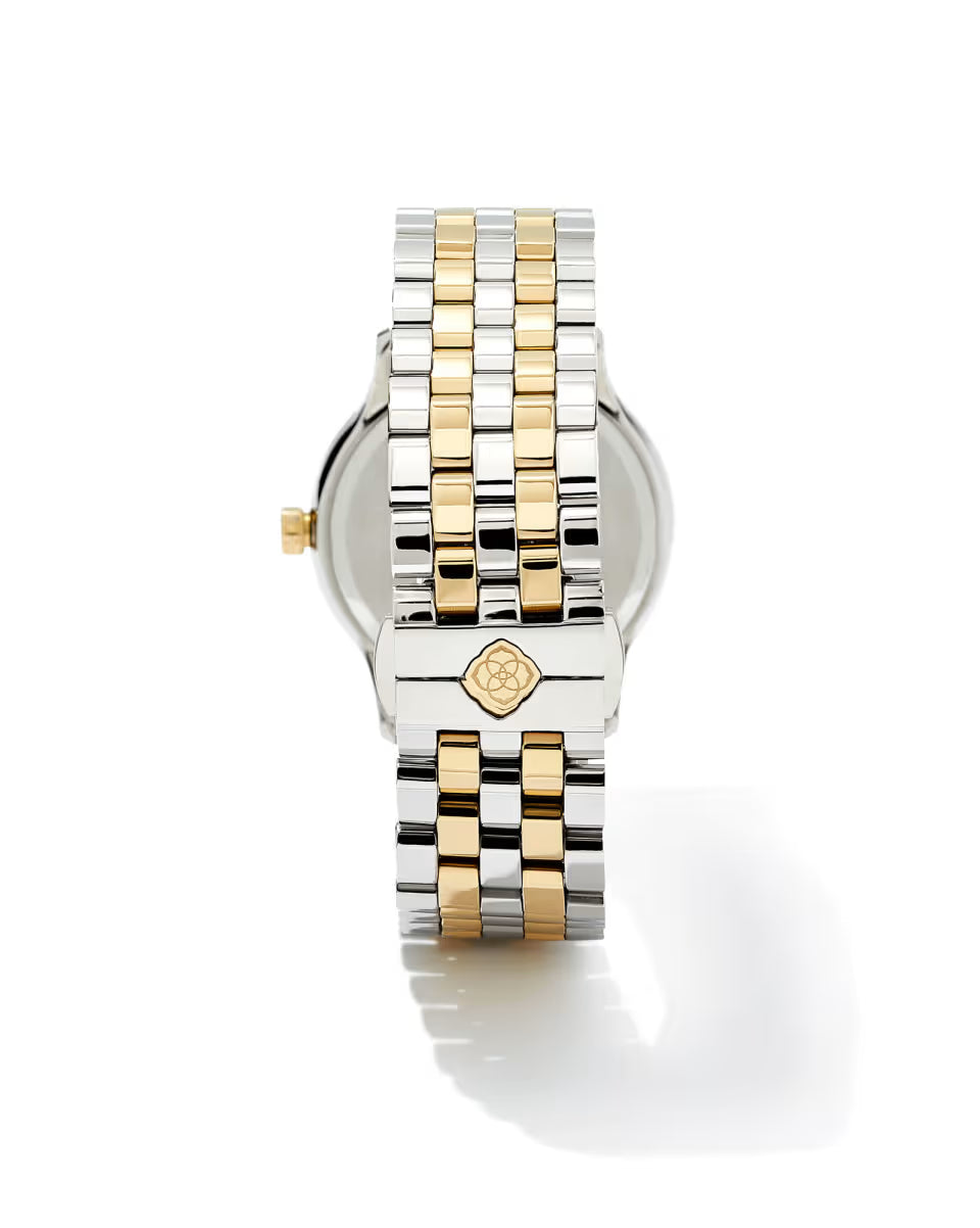 Alex Two Tone Stainless Steel 35mm Watch in Ivory Mother-of-Pearl
