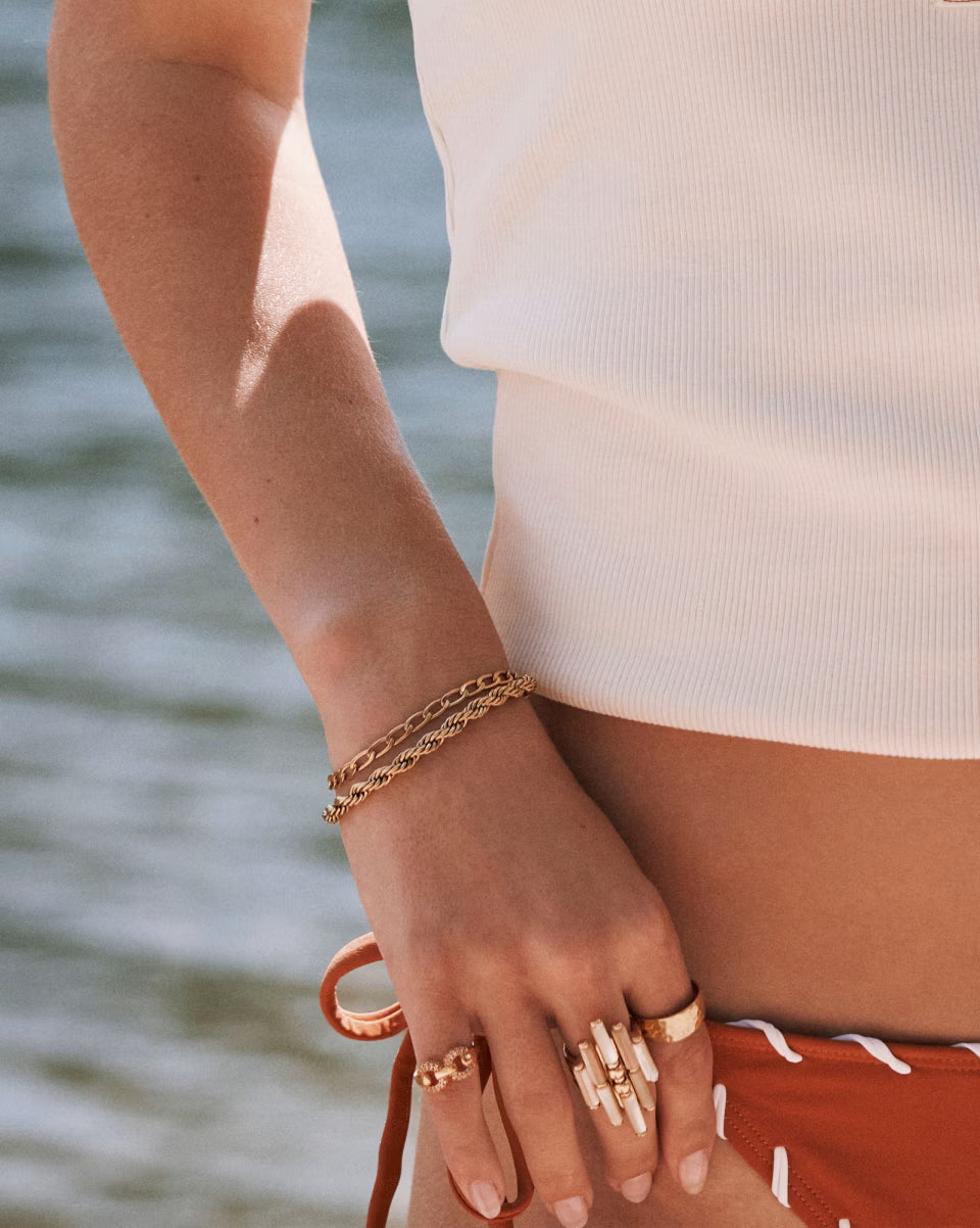Beau Vintage Gold Pave Band Ring in White CZ