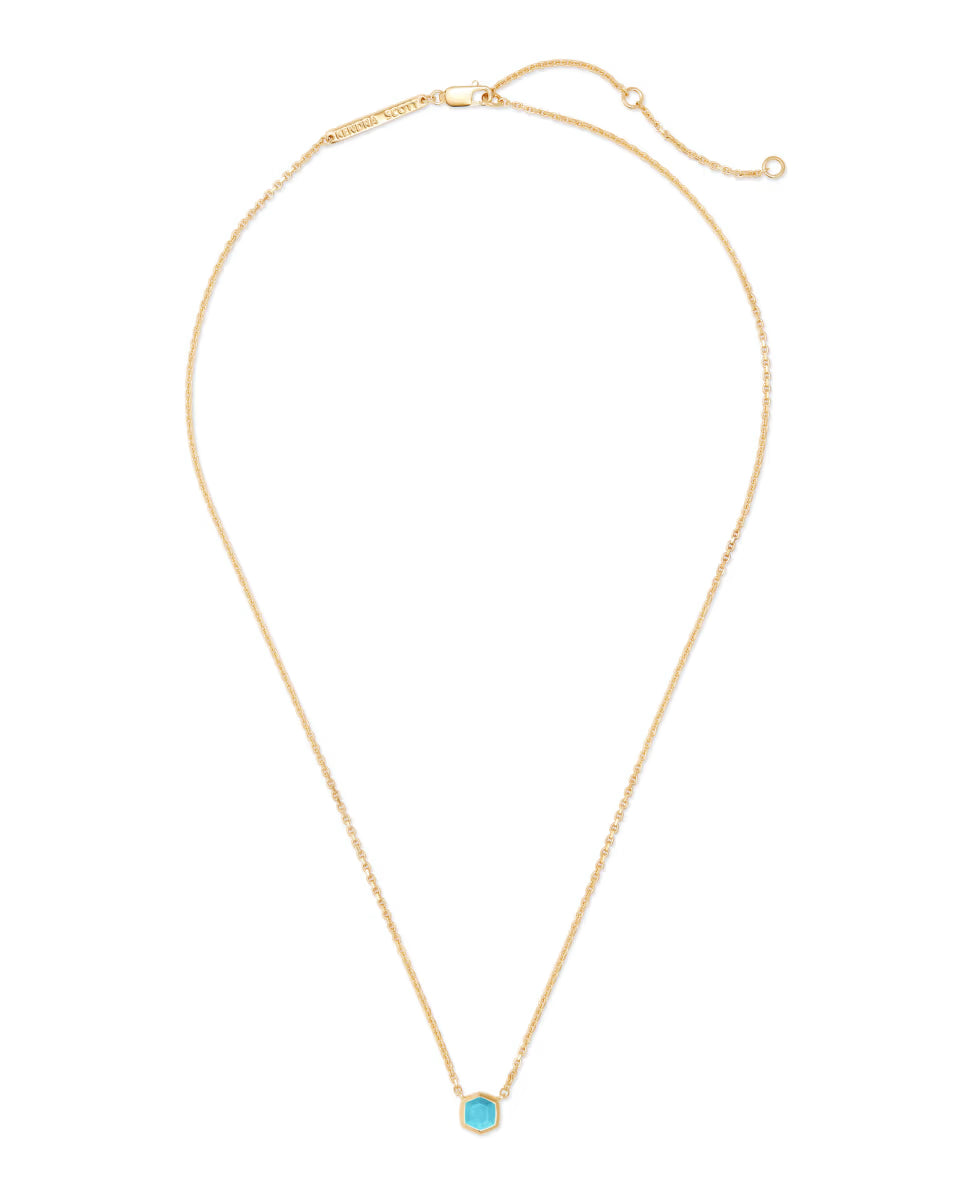 Davie 18k Gold Vermeil Pendant Necklace in White Lab Grown Opal