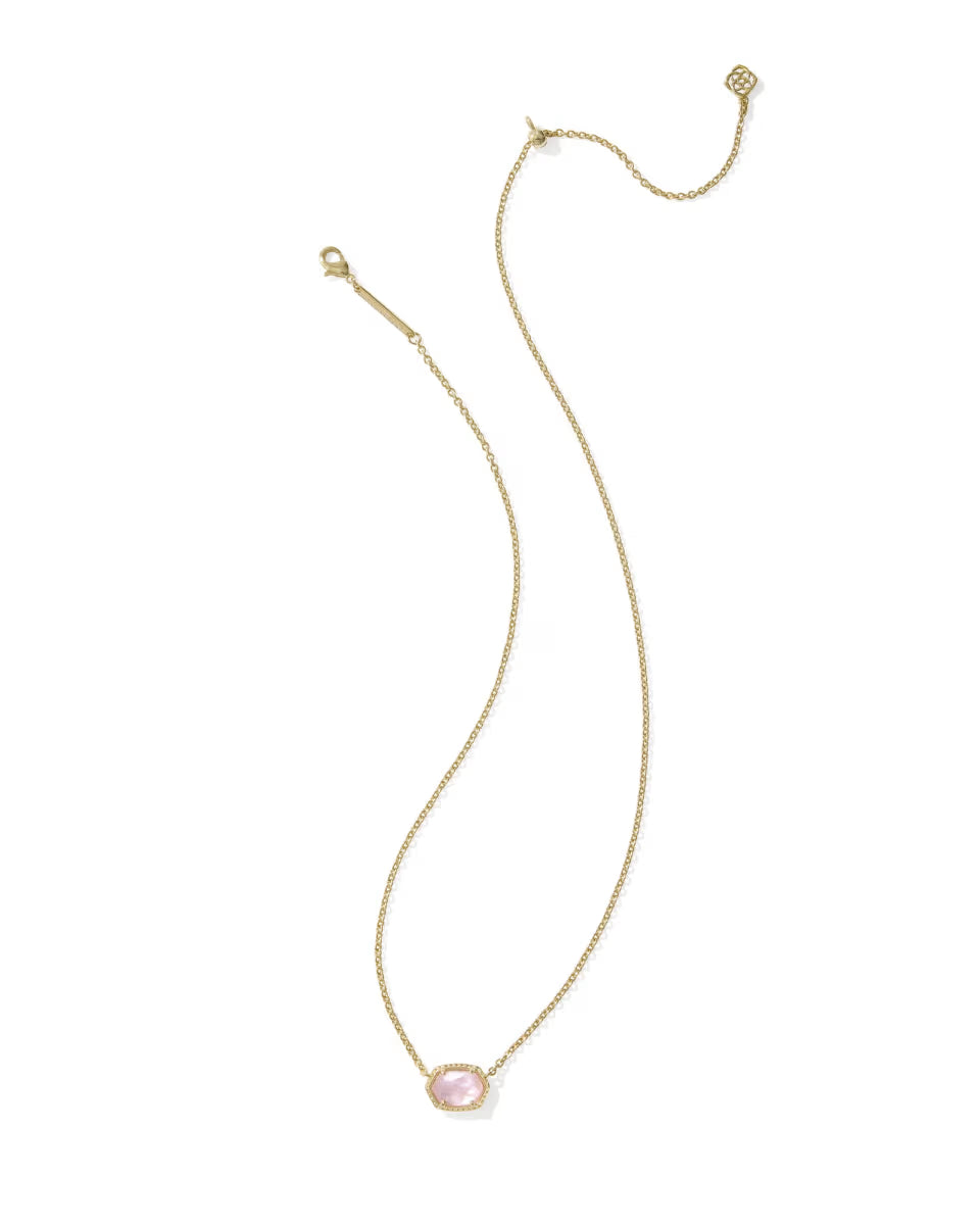 Daphne Gold Frame Short Pendant Necklace
