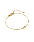 Letter K 18k Gold Vermeil Initial Bracelet