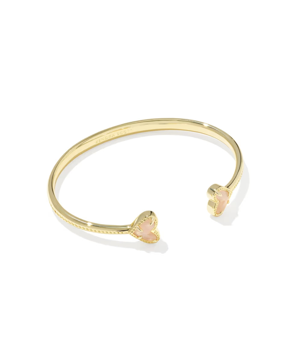 Framed Ari Heart Gold Cuff Bracelet