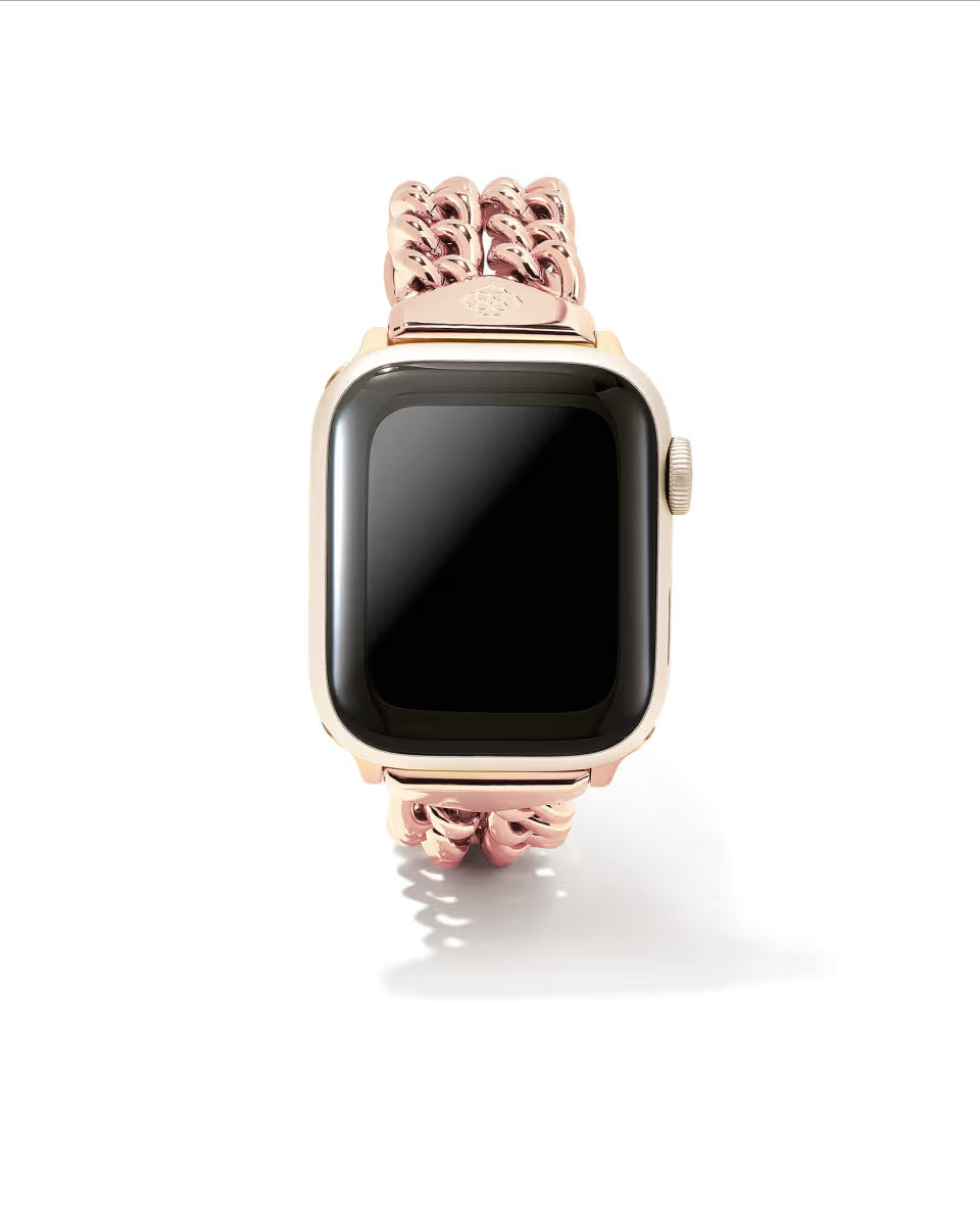 Whitley Double Chain Watch Band in Rose Gold Tone Stainless Steel