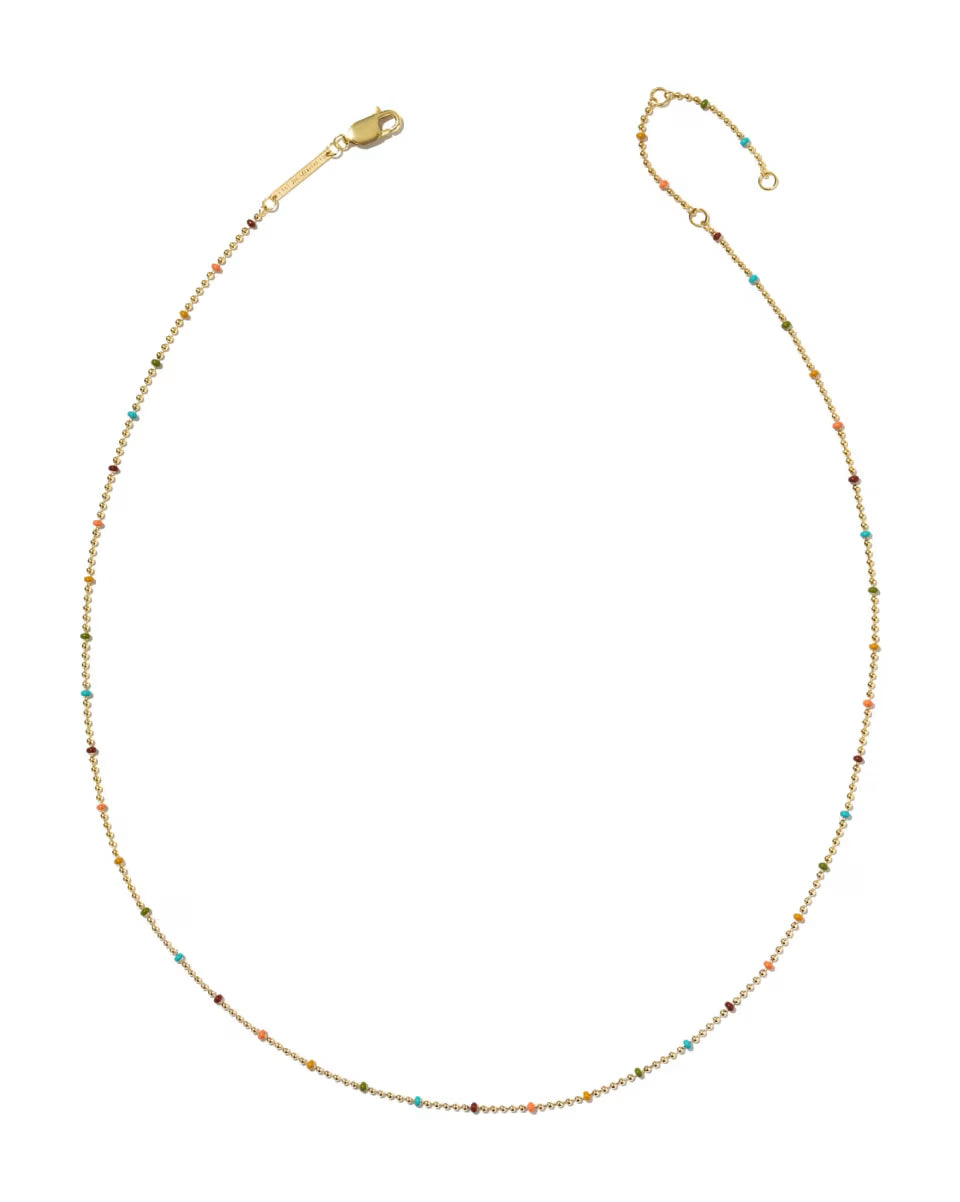 Alice Color Beaded 14k Gold-Filled Chain Necklace