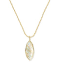 Ophelia Gold Large Long Pendant Necklace