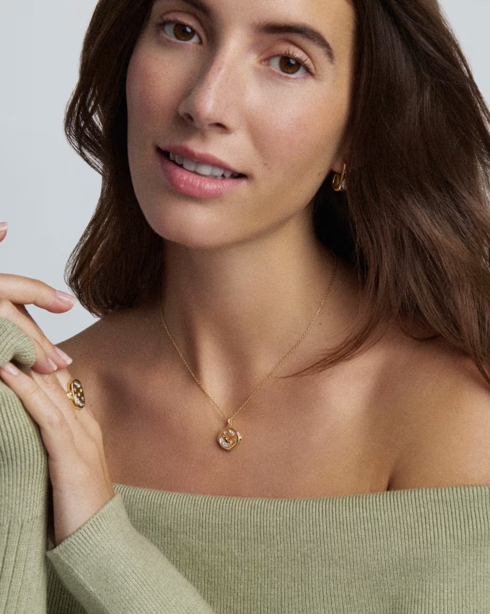 Skye Celestial 18k Yellow Gold Vermeil Locket Pendant Necklace