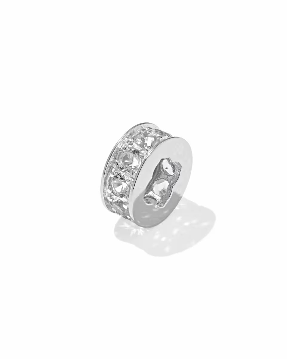 Pave 18k Gold Vermeil Spacer Charm