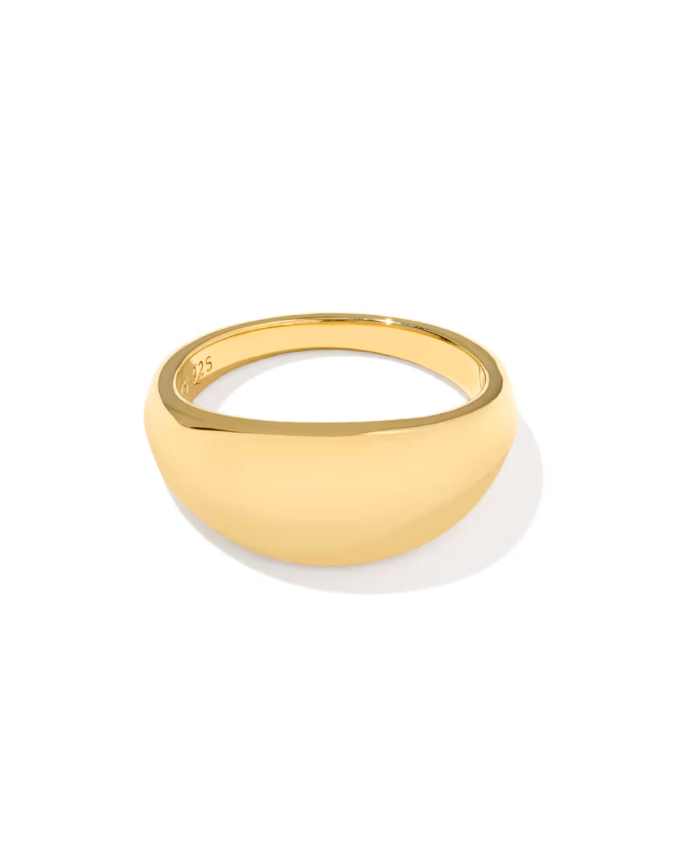 Alani 18k Gold Vermeil Metal Band Ring