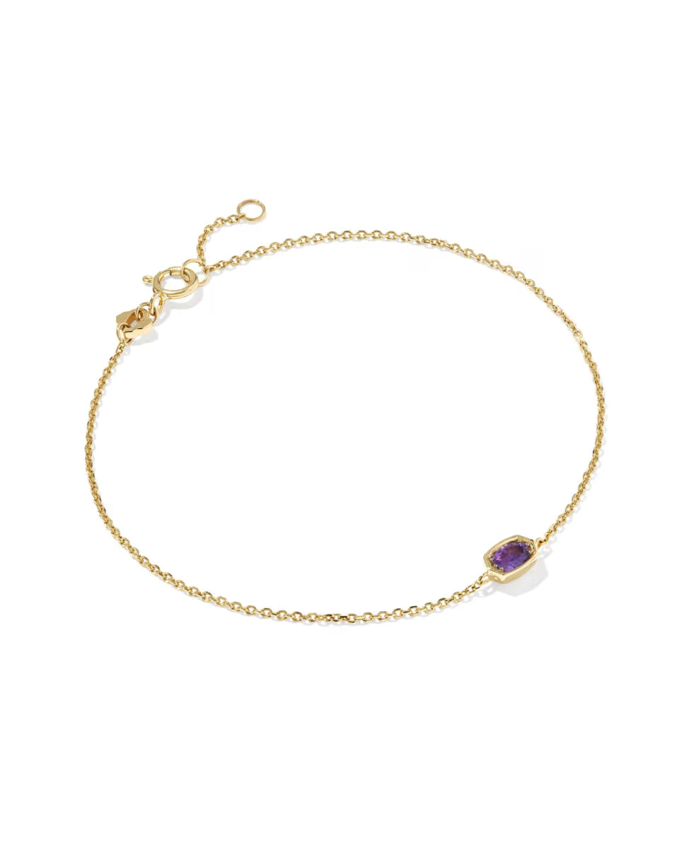 Marisa 14k Yellow Gold May Oval Solitaire Bracelet