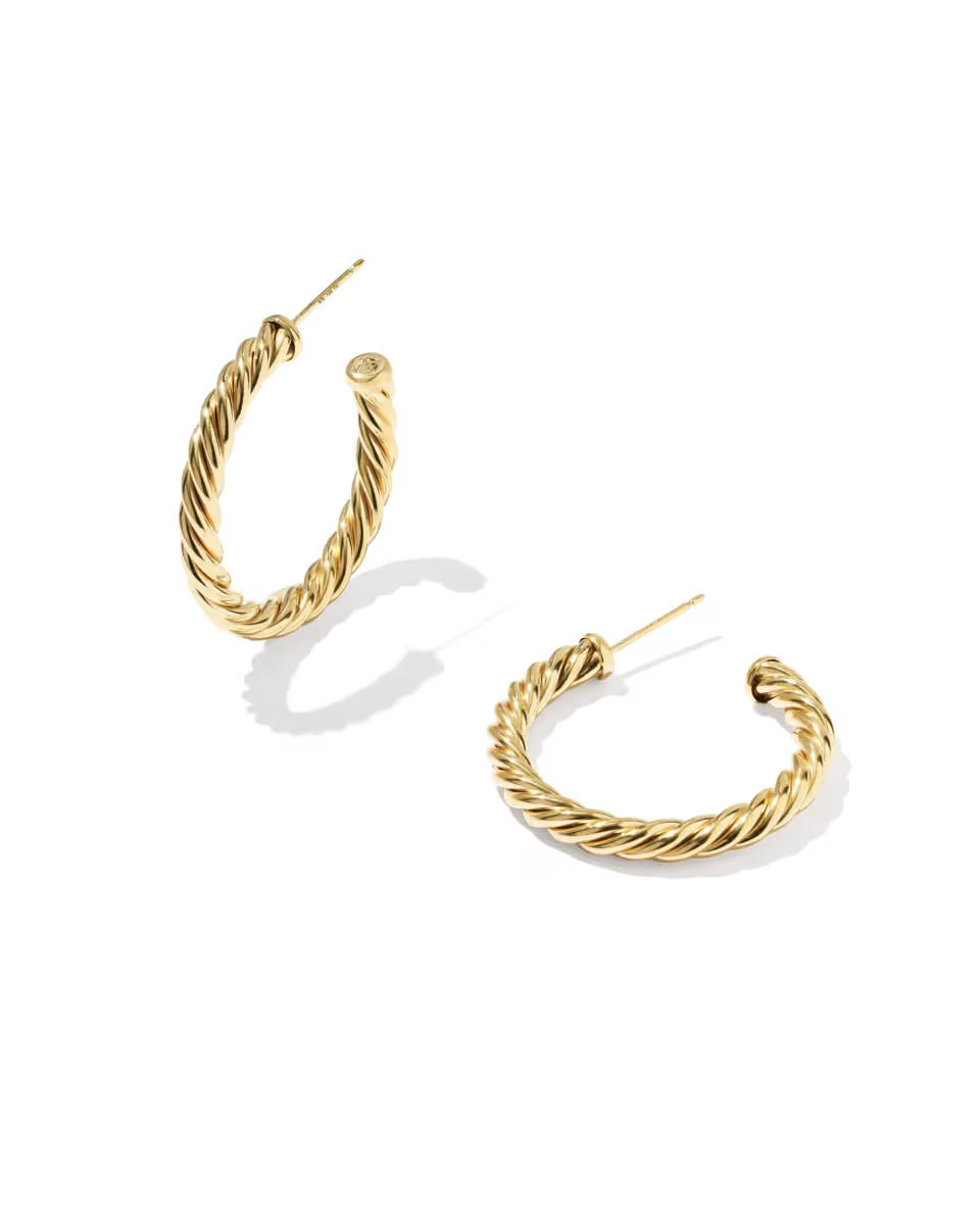 Victoria Thick Twist 14k Gold-Filled Hoop Earrings