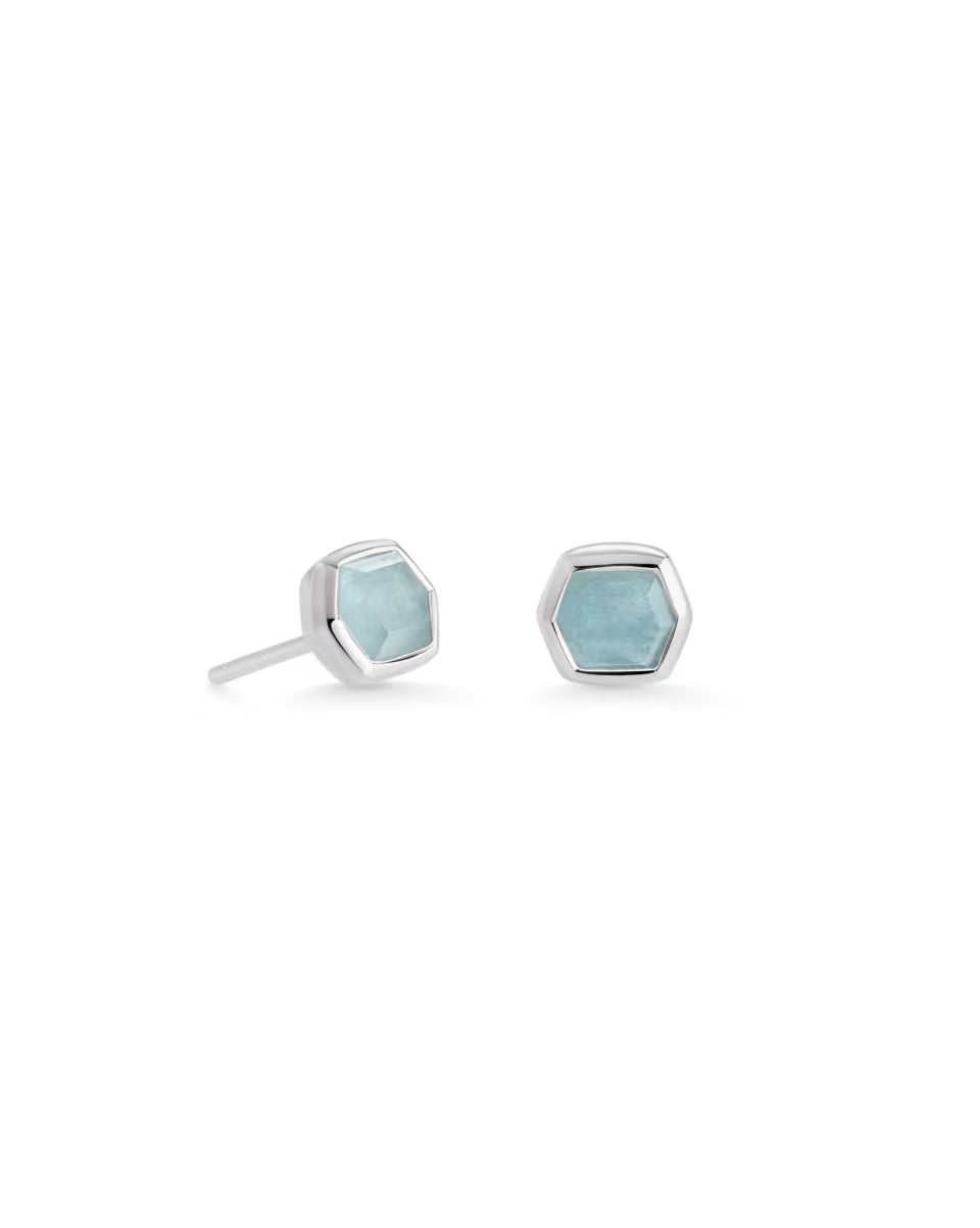 Davie Sterling Silver July Stud Earrings