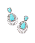 Zahara Vintage Silver Statement Earrings