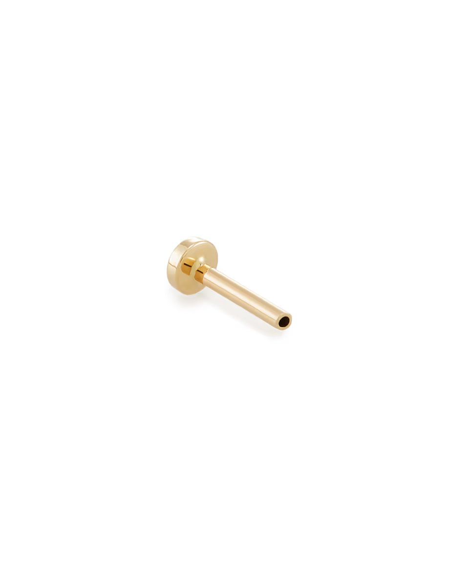 10mm Single Stud Earring Push Back in 14k Yellow Gold