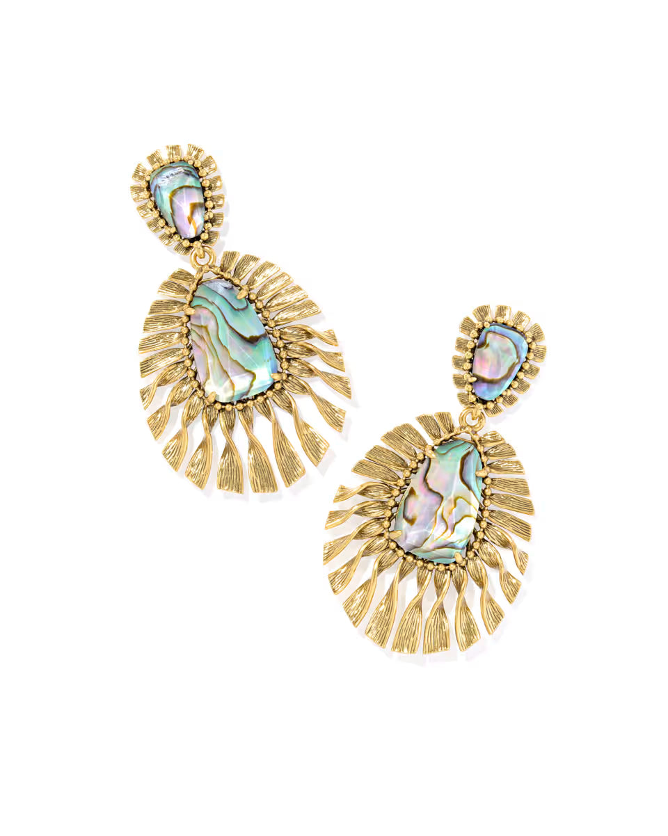 Zahara Vintage Silver Statement Earrings