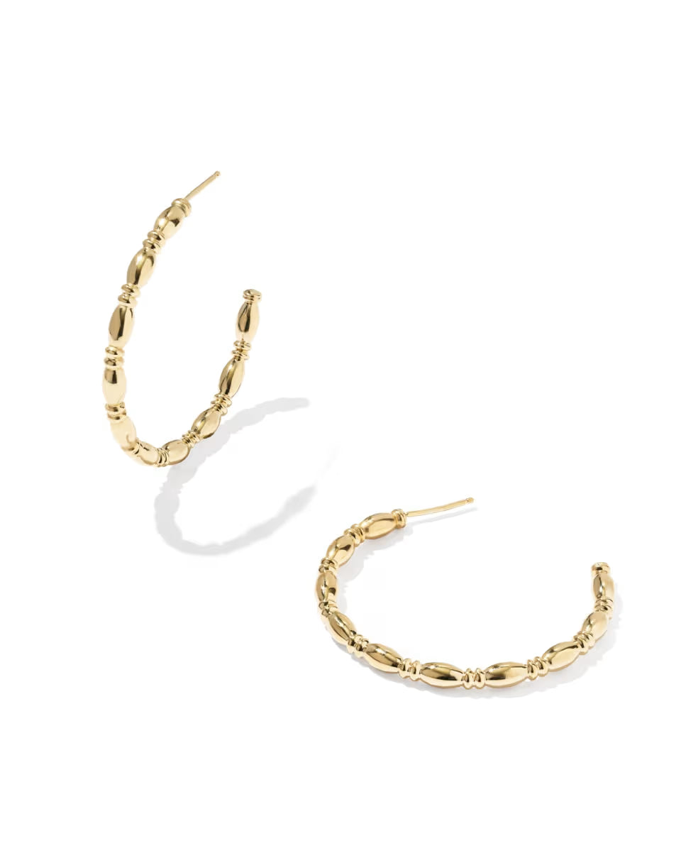 Miriam Large Bead 14k Gold-Filled Hoop Earrings