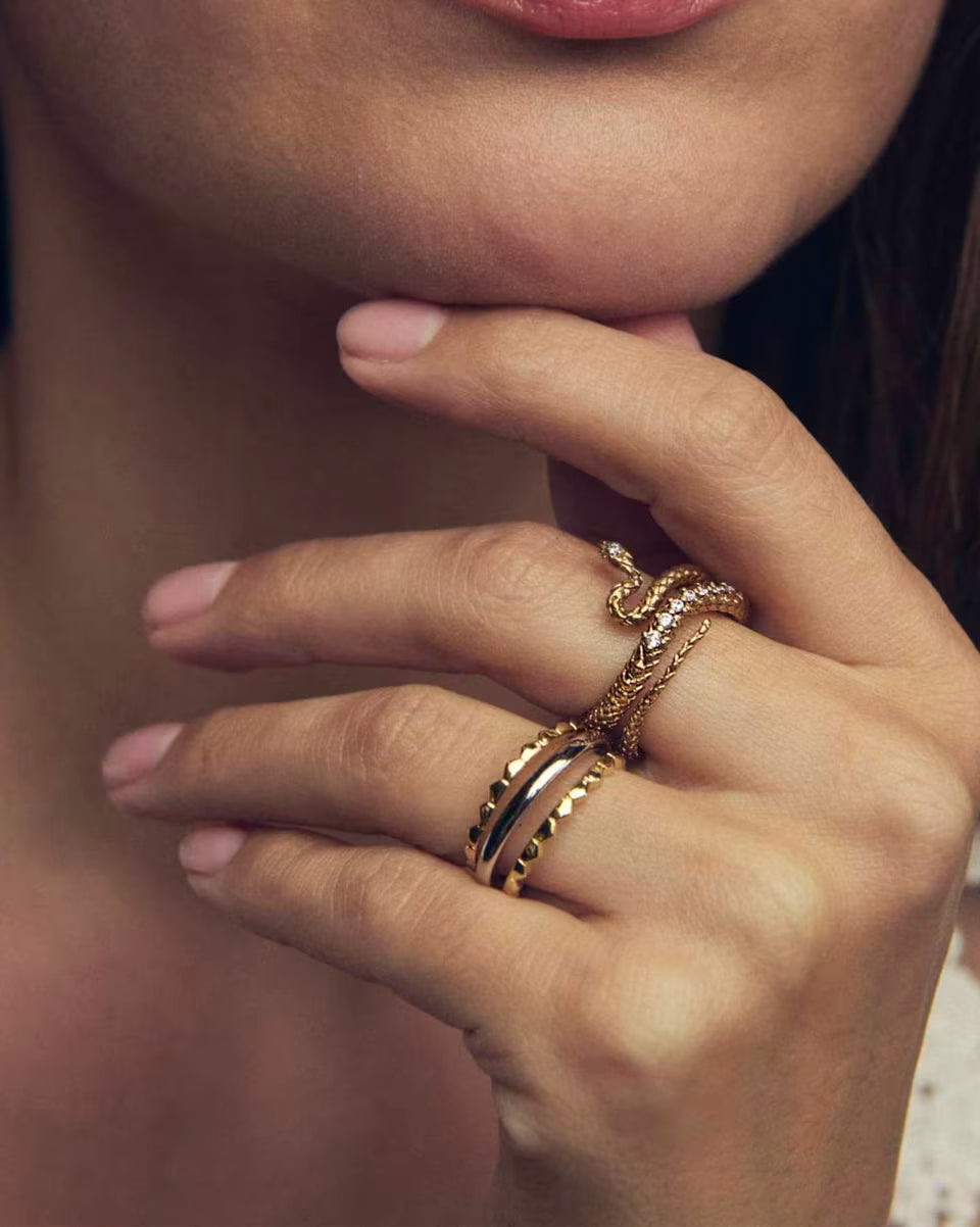 Phoenix Wrap Ring in Vintage Gold