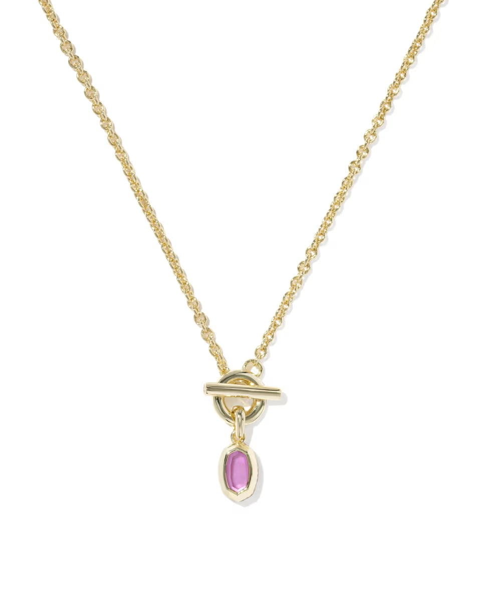 Mini Elisa Toggle Silver Short Pendant Necklace