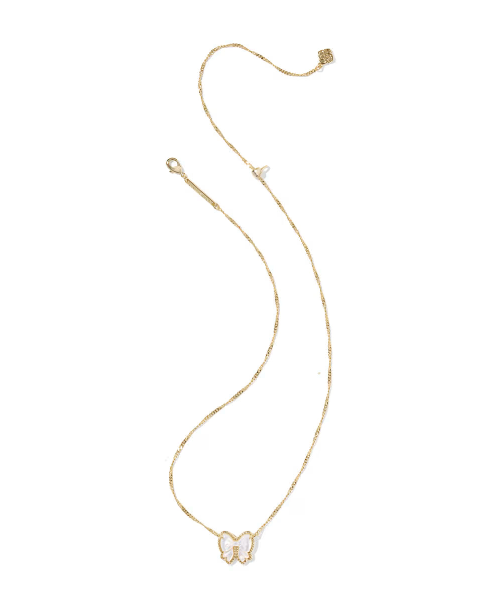 Haley Bow Gold Short Pendant Necklace