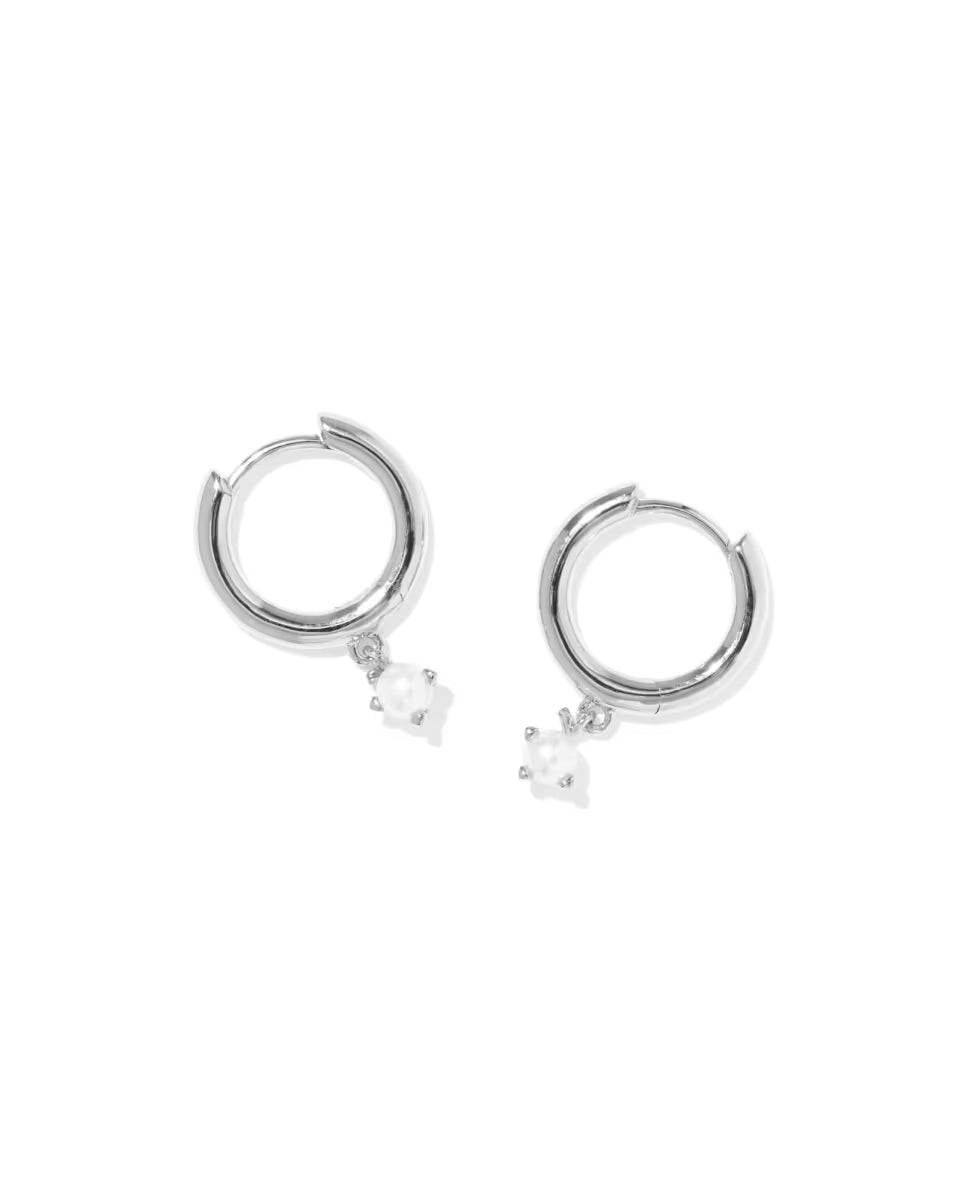 Maisie Sterling Silver January Huggie Earrings