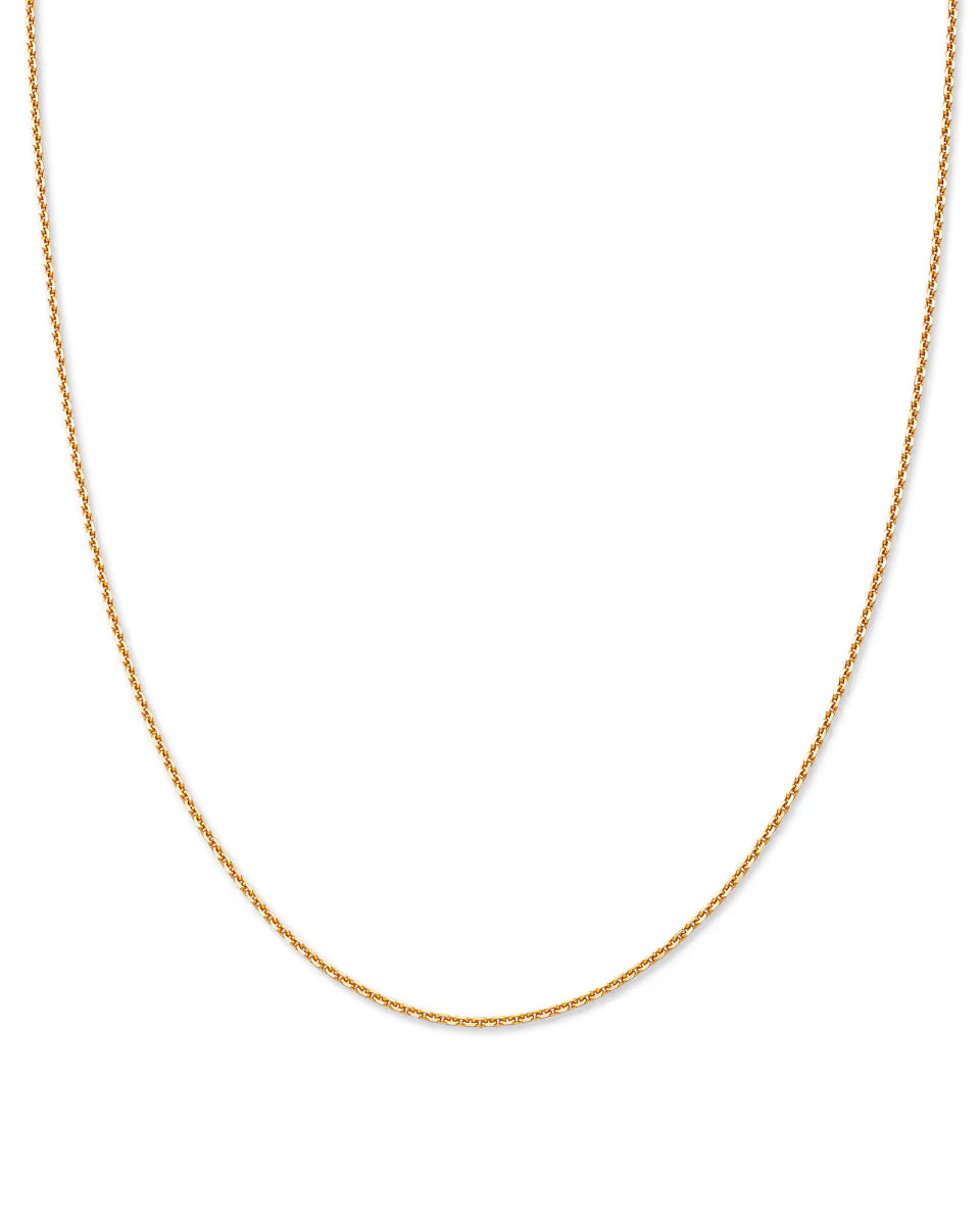 16” Thin Chain Necklace in 18k Gold Vermeil