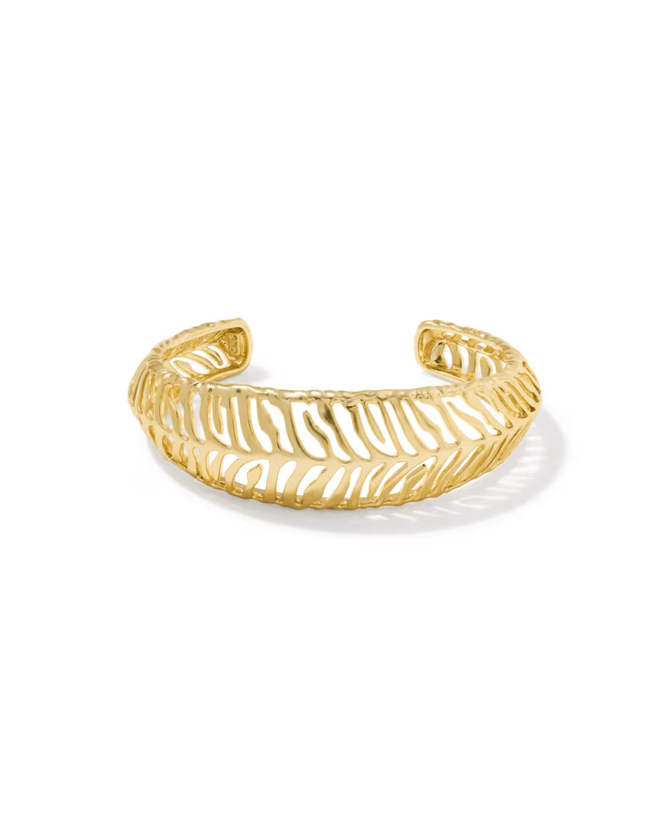 Tiger Striped Mikki Gold Cuff Bracelet