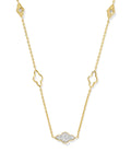 Abbie 14k Yellow Gold Pave Strand Necklace