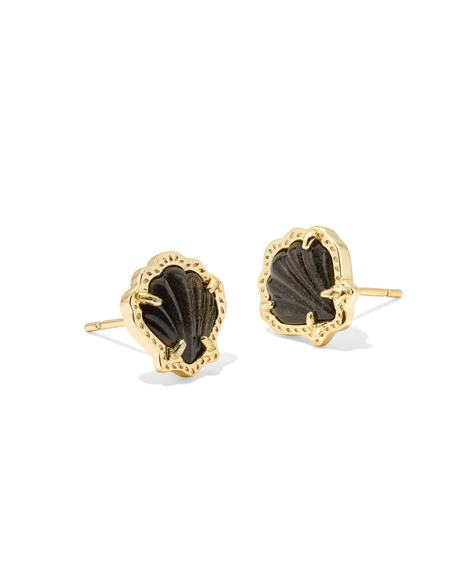 Brynne Shell Gold Stud Earrings