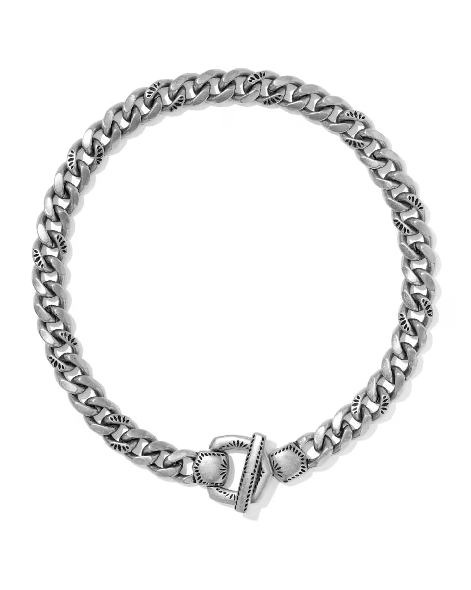 Keziah Vintage Silver Statement Link and Chain Necklace