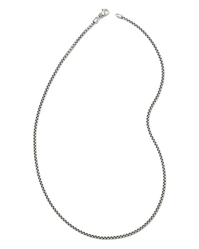 Beck Box Chain Gift Set of 2 in Oxidized Sterling Silver